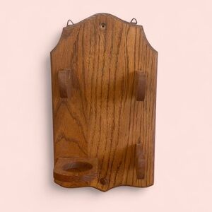 Vintage Wooden Hair Caddy for Wall
